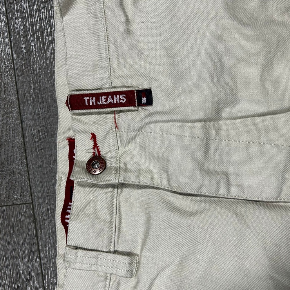 Tommy Jeans Mens 31x32 Khaki Chino Pants Vintage Y2K Straight Leg Tan 0250288 - Picture 6 of 11
